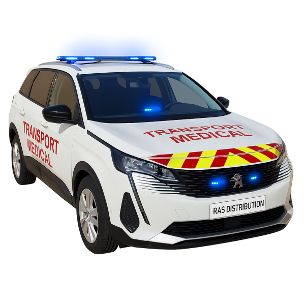 Transformation d'un véhicule de transport médical d'urgence avec signalisation sonore et lumineuse à Quissac près de Nîmes