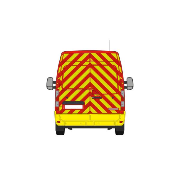 Pose de kit de balisage pompier jaune et rouge pour véhicules de secours à Lunel près de Nîmes